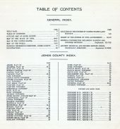 Table of Contents, Jones County 1915